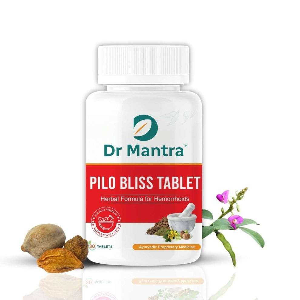 1_b65193a8-4b2b-4828-97f2-6feca71cff3d (1) Dr Mantra Pilo Bliss for Piles & Chronic Constipation Relief| 30 Tablets - Image 1